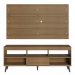 Rack com Painel para TV até 65 Polegadas com Pés Rustic Detroit Madesa