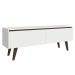 Rack para TV até 55 Polegadas Madesa Le Mans com 2 Portas - Branco/Rustic