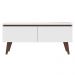 Rack para TV até 55 Polegadas Madesa Le Mans com 2 Portas - Branco/Rustic