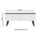 Rack para TV até 55 Polegadas Madesa Le Mans com 2 Portas - Branco/Rustic