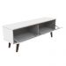 Rack para TV até 55 Polegadas Madesa Le Mans com 2 Portas - Branco/Rustic