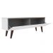 Rack para TV até 55 Polegadas Madesa Le Mans com 2 Portas - Branco/Rustic
