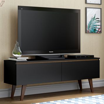 Rack para TV até 55 Polegadas Madesa Le Mans com 2 Portas - Preto/Rustic é boa?