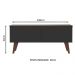 Rack para TV até 55 Polegadas Madesa Le Mans com 2 Portas - Preto/Rustic