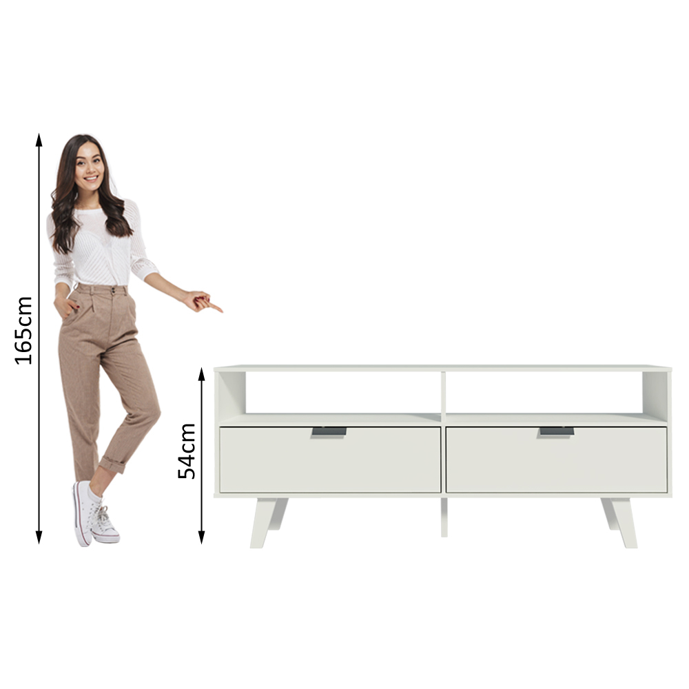 Rack para TV até 55 Polegadas Madesa Oslo com 2 Portas - Branco