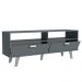 Rack para TV até 55 Polegadas Madesa Oslo com 2 Portas - Cinza