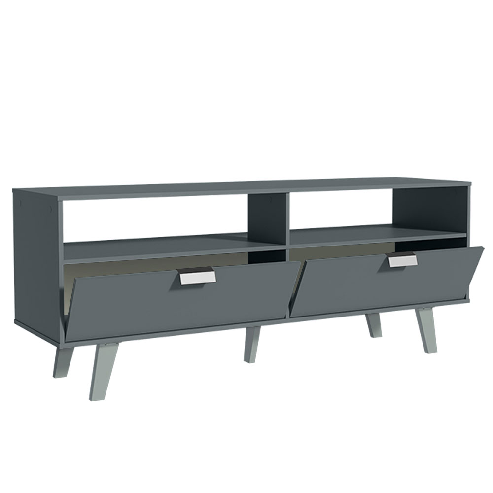 Rack para TV até 55 Polegadas Madesa Oslo com 2 Portas - Cinza