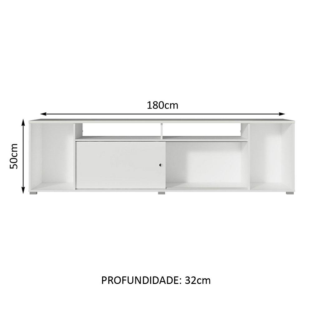 Rack para TV até 65 Polegadas Madesa Cancun - Branco