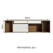 Rack para TV até 65 Polegadas Madesa Cancun - Rustic/Branco