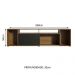 Rack para TV até 65 Polegadas Madesa Cancun - Rustic/Preto