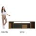 Rack para TV até 65 Polegadas Madesa Cancun - Rustic/Preto