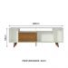 Rack para TV até 65 Polegadas Madesa Cancun com Pés - Branco/Rustic/Rustic