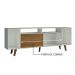 Rack para TV até 65 Polegadas Madesa Cancun com Pés - Branco/Rustic/Rustic