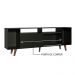 Rack para TV até 65 Polegadas Madesa Cancun com Pés - Preto/Rustic/Preto