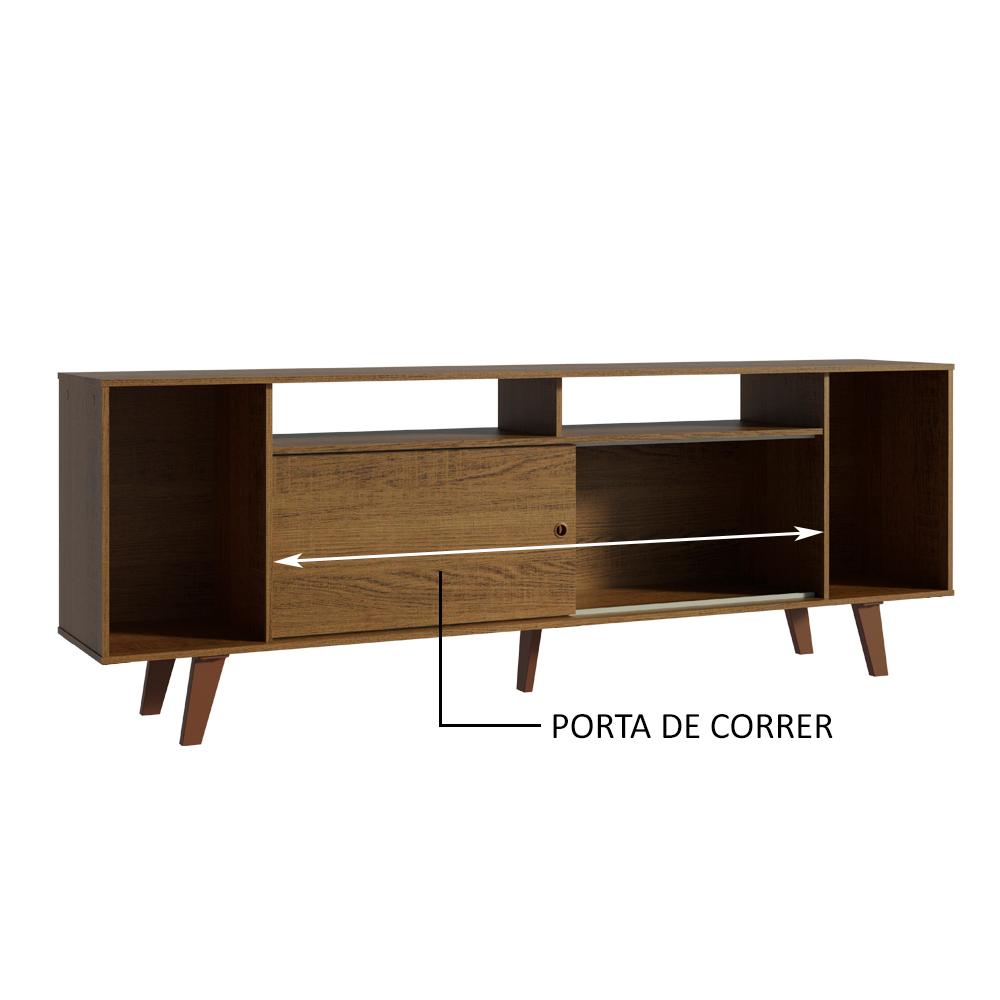 Rack para TV até 65 Polegadas Madesa Cancun com Pés - Rustic