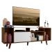 Rack para TV até 65 Polegadas Madesa Cancun com Pés - Rustic/Rustic/Branco