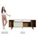 Rack para TV até 65 Polegadas Madesa Cancun com Pés - Rustic/Rustic/Branco