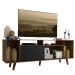 Rack para TV até 65 Polegadas Madesa Cancun com Pés - Rustic/Rustic/Preto