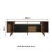 Rack para TV até 65 Polegadas Madesa Cancun com Pés - Rustic/Rustic/Preto