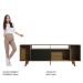Rack para TV até 65 Polegadas Madesa Cancun com Pés - Rustic/Rustic/Preto