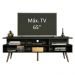 Rack para TV até 65 Polegadas Madesa Londres com Pés Retro - Preto