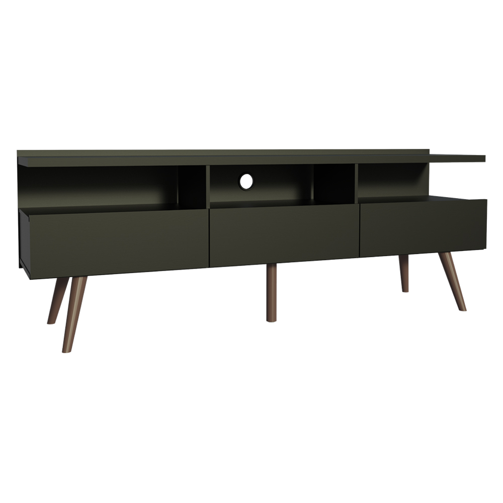 Rack para TV até 65 Polegadas Madesa Londres com Pés Retro - Preto