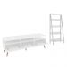 Rack para TV até 65 Polegadas Madesa Londres e Estante Escada - Branco