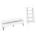 Rack para TV até 65 Polegadas Madesa Londres e Estante Escada - Branco