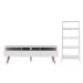 Rack para TV até 65 Polegadas Madesa Londres e Estante Escada - Branco