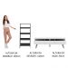Rack para TV até 65 Polegadas Madesa Londres e Estante Escada - Branco/Preto