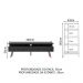 Rack para TV até 65 Polegadas Madesa Londres e Estante Escada - Preto/Branco