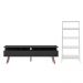 Rack para TV até 65 Polegadas Madesa Londres e Estante Escada - Preto/Branco