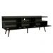 Rack para TV até 65 Polegadas Madesa Madri com Pés de Madeira - Preto
