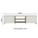 Rack para TV até 75 Polegadas 180 cm 2 Portas Branco/Rustic Metz Madesa