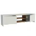 Rack para TV até 75 Polegadas 180 cm 2 Portas Branco/Rustic Metz Madesa