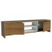 Rack para TV até 75 Polegadas 180 cm 2 Portas Rustic/Branco Metz Madesa