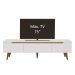 Rack para TV até 75 Polegadas Madesa Brest 2 Portas 1 Gaveta Branco