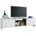 Rack para TV até 75 Polegadas Madesa Metz 180 cm 2 portas - Branco/Rustic