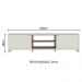 Rack para TV até 75 Polegadas Madesa Metz 180 cm 2 portas - Branco/Rustic