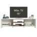 Rack para TV até 75 Polegadas Madesa Metz 180 cm 2 portas - Branco/Rustic
