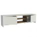 Rack para TV até 75 Polegadas Madesa Metz 180 cm 2 portas - Branco/Rustic