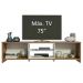 Rack para TV até 75 Polegadas Madesa Metz 180 cm 2 portas - Rustic/Branco