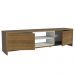 Rack para TV até 75 Polegadas Madesa Metz 180 cm 2 portas - Rustic/Branco