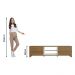Rack para TV até 75 Polegadas Madesa Metz 180 cm 2 portas - Rustic/Branco