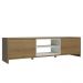 Rack para TV até 75 Polegadas Madesa Metz 180 cm 2 portas - Rustic/Branco