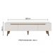 Rack para TV até 75 Polegadas Madesa Reims 2 Portas 1 Gaveta - Branco
