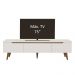 Rack para TV até 75 Polegadas Madesa Reims 2 Portas 1 Gaveta - Branco
