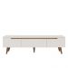 Rack para TV até 80 Polegadas 180cm 2 Portas 1 Gaveta Branco/Rustic Toronto Madesa