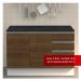 Tampo 100% MDF para Balcão de Pia 120 cm Nero Marquina Madesa