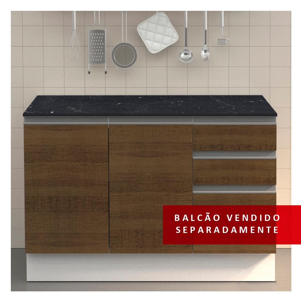 Tampo 100% MDF para Balcão de Pia 120 cm Nero Marquina Madesa
